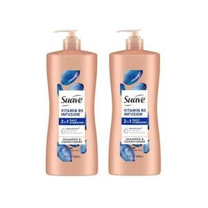 2 Pack Suave Vitamin B5 2-in-1 Daily Hydration Shampoo & Conditioner 28oz each